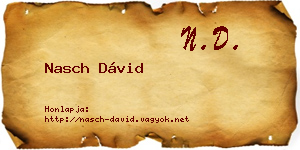 Nasch Dávid névjegykártya