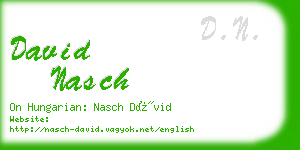 david nasch business card